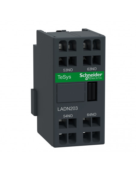 TeSys D bloc contacts auxiliaires frontaux 2F+0O bornes à ressort SCHNEIDER LADN203