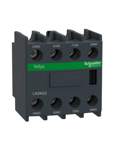 TeSys D bloc contacts auxiliaires frontaux 2F+2O bornes vis-étriers SCHNEIDER LADN22