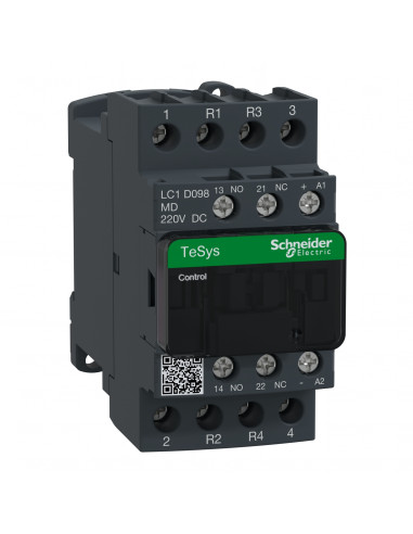 TeSys LC1D contacteur 4P (2F+2O) AC-1 440V 20A bobine 220Vcc SCHNEIDER LC1D098MD