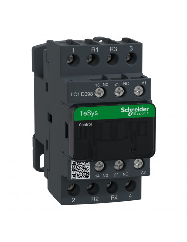 TeSys LC1D contacteur 4P (2F+2O) AC-1 440V 20A bobine 240Vca SCHNEIDER LC1D098U7