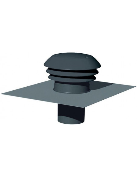 Chapeau de toiture grise Ø125mm