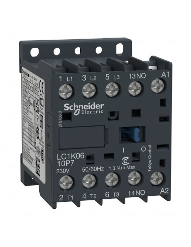 TeSys LC1K contacteur 3P AC-3 440V 6A bobine 230Vca SCHNEIDER LC1K0610P7