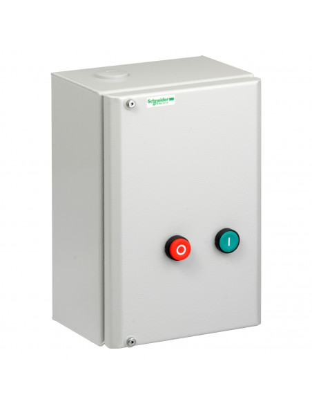 COFFRET DEMARREUR METALLIQUE 1S TESYS 40A BOBINE 380V AVEC BOUTONS SCHNEIDER LE1D40AQ7