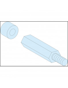 PrismaSeT G Active Entretoise hexagonale M8 Haut. 40mm lot de 4 SCHNEIDER LVS03199