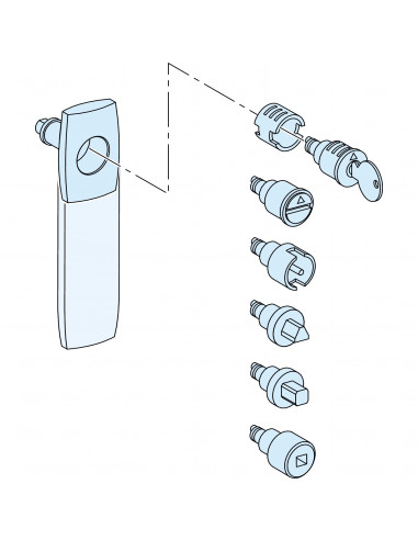 PrismaSeT Active Barillet IP55 + 2 clés 455 SCHNEIDER LVS09945