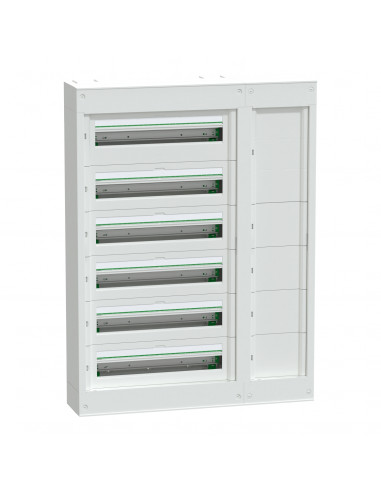 PrismaSeT S coffret saillie plastique & métal 6 rangées 24 modules avec Gaine latérale SCHNEIDER LVSSD624