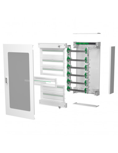 Coffret saillie plastique&métal PrismaSeT S 7 rangées 24 modules SCHNEIDER LVSST724