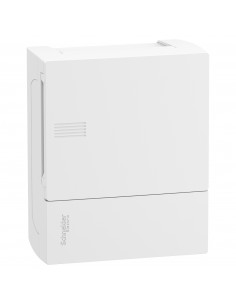 Pragma mini coffret en saillie 1x6 mod. portillon opaq blanc born. Terre SCHNEIDER MIP11106