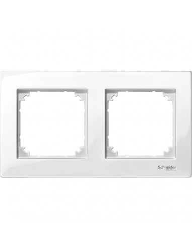 Merten M-Plan plaque de finition 2 postes blanc polaire brillant SCHNEIDER MTN515219