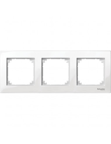 Merten M-Plan plaque de finition 3 postes blanc polaire brillant SCHNEIDER MTN515319