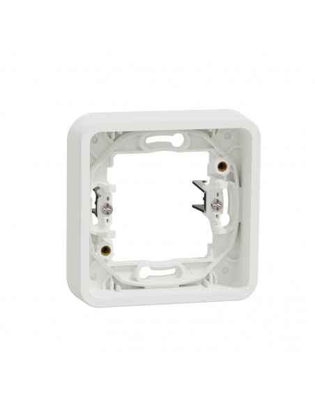 Mureva Styl Cadre 1 poste à griffes encastré IP55 IK08 blanc SCHNEIDER MUR39108