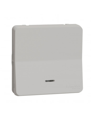 Mureva Styl Bouton poussoir lumineux LED composable IP55 IK08 blanc SCHNEIDER MUR39127