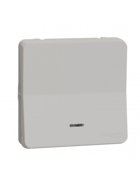 Mureva Styl Bouton poussoir lumineux LED composable IP55 IK08 blanc SCHNEIDER MUR39127