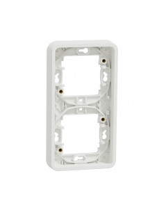 Mureva Styl Cadre 2 postes vertical encastré IP55 IK08 blanc SCHNEIDER MUR39151