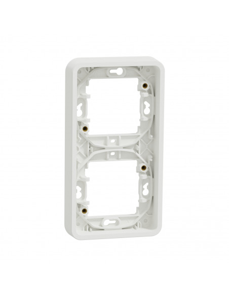 Mureva Styl Cadre 2 postes vertical encastré IP55 IK08 blanc SCHNEIDER MUR39151