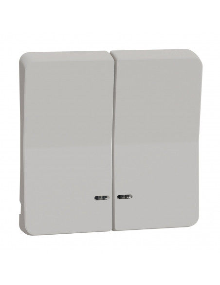 Mureva Styl Enjoliveur 2 demi touche IP55 IK08 blanc SCHNEIDER MUR39205