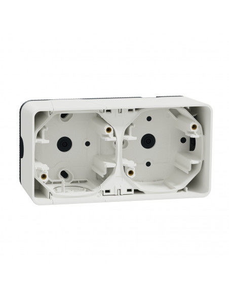 Mureva Styl Boîte 2 postes horizontale saillie IP55 IK08 blanc SCHNEIDER MUR39914