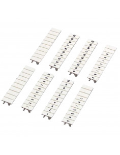 Carte avec 10 barrettes repères 5mm caractères imprimés L1 L2 L3 N PE SCHNEIDER NSYTRAB5L1N