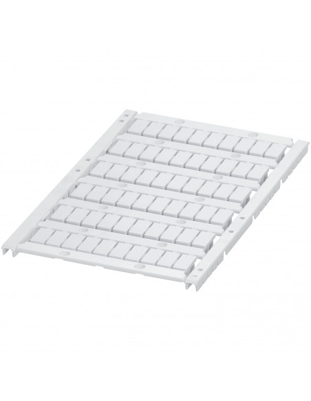 Carte avec 60 repères à clipser 6mm 6 barrettes vierge blanc SCHNEIDER NSYTRABPV6