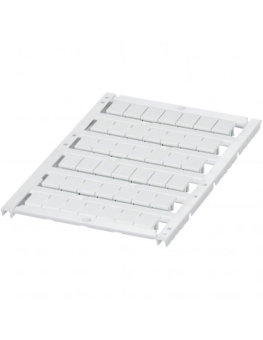 Carte avec 42 repères à clipser 8mm 6 barrettes vierge blanc SCHNEIDER NSYTRABPV8