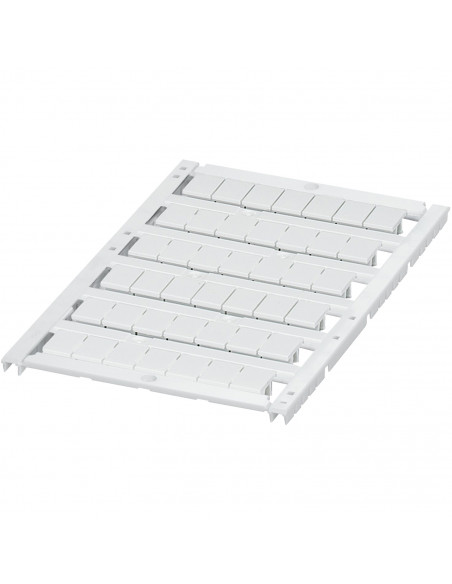 Carte avec 42 repères à clipser 8mm 6 barrettes vierge blanc SCHNEIDER NSYTRABPV8