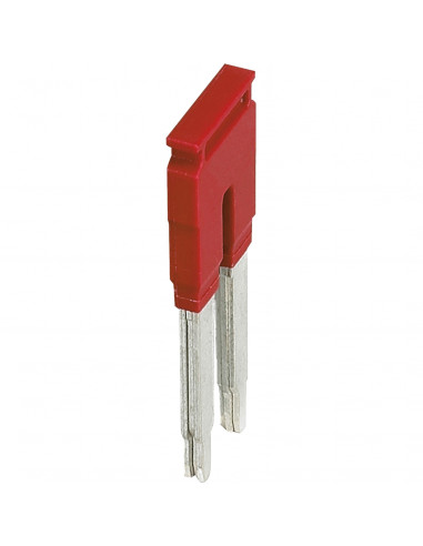 Pont enfichable 2points pour bornes 10mm² rouge SCHNEIDER NSYTRAL102