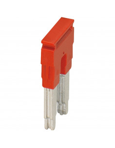 Pont enfichable 2 points pour bornes 16mm² rouge SCHNEIDER NSYTRAL162