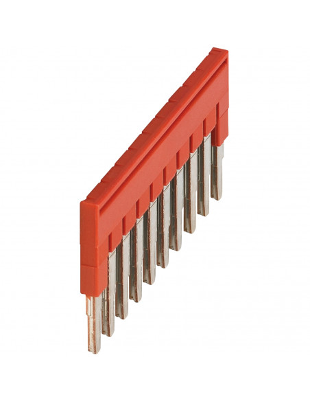 Pont enfichable 10 points pour bornes 2,5mm² rouge SCHNEIDER NSYTRAL210