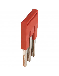 Pont enfichable 3 points pour bornes 2,5mm² rouge SCHNEIDER NSYTRAL23 2