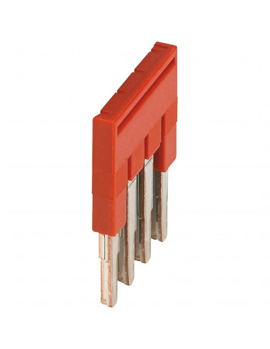 Pont enfichable 4points pour bornes 2,5mm² rouge SCHNEIDER NSYTRAL24