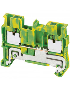 Borne push-in pour conducteur de protection 2 points 2,5mm² vert/jaune SCHNEIDER NSYTRP22PE 2