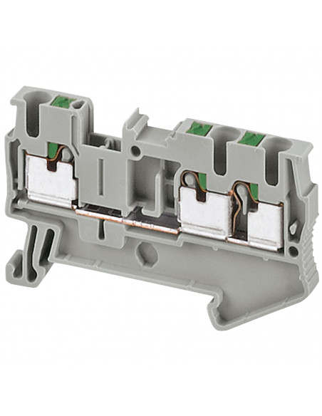 Borne push-in passant 3 points 2,5mm² gris SCHNEIDER NSYTRP23
