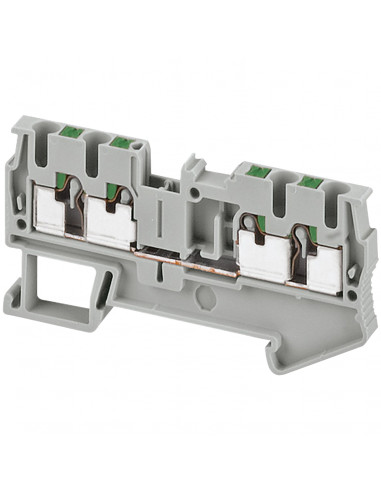 Borne push-in passant 4 points 2,5mm² gris SCHNEIDER NSYTRP24