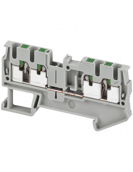 Borne push-in passant 4 points 2,5mm² gris SCHNEIDER NSYTRP24