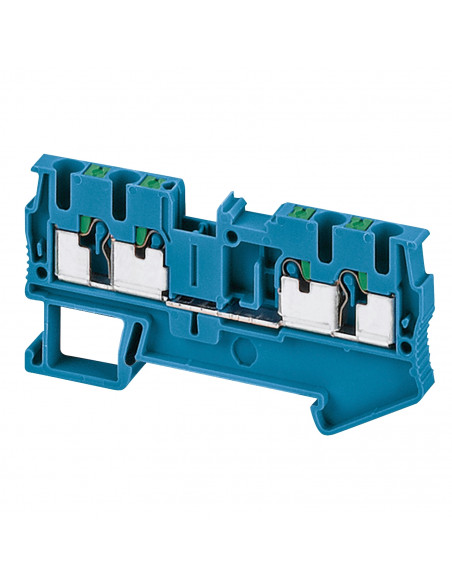 Borne push-in passant 4 points 2,5mm² bleu SCHNEIDER NSYTRP24BL