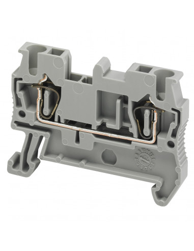 Borne à ressort passant 2 points 2,5mm² gris SCHNEIDER NSYTRR22