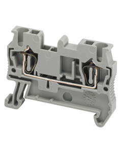 Borne à ressort passant 2 points 2,5mm² gris SCHNEIDER NSYTRR22 2