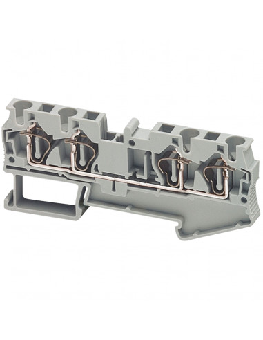 Borne à ressort passant 4 points 4mm² gris SCHNEIDER NSYTRR44