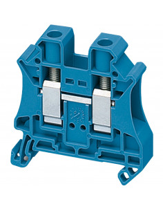 Borne à vis passant 2 points 10mm² bleu SCHNEIDER NSYTRV102BL