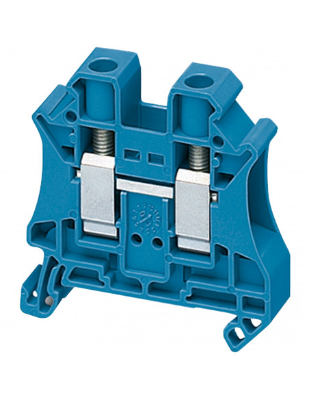 Borne à vis passant 2 points 10mm² bleu SCHNEIDER NSYTRV102BL