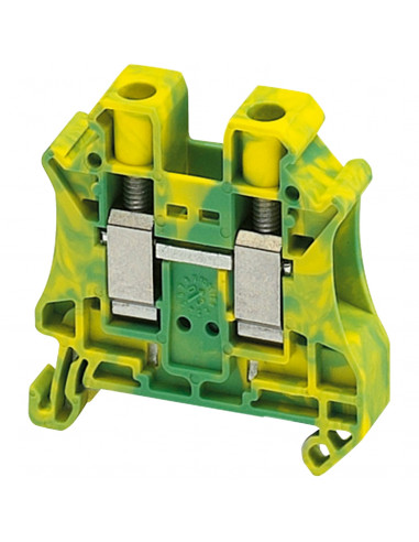 Borne à vis pour conducteur de protection 2 points 10mm² vert/jaune SCHNEIDER NSYTRV102PE