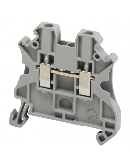 Borne à vis passant 2 points 2,5mm² gris SCHNEIDER NSYTRV22