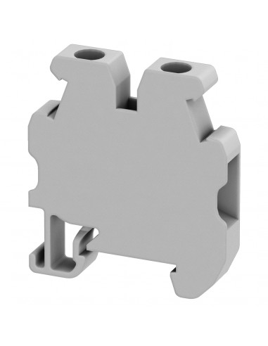 Borne à vis mini pour rail DIN 15mm Pasant 2 points 2,5mm² gris SCHNEIDER NSYTRV22M