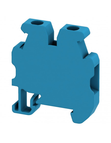 Borne à vis mini pour rail DIN 15mm Pasant 2 points 2,5mm² bleu SCHNEIDER NSYTRV22MBL