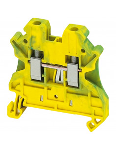Borne à vis pour conducteur de protection 2 points 2,5mm² vert/jaune SCHNEIDER NSYTRV22PE