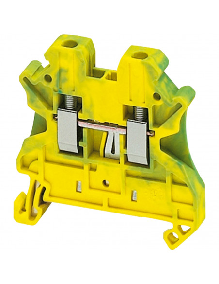 Borne à vis pour conducteur de protection 2 points 2,5mm² vert/jaune SCHNEIDER NSYTRV22PE