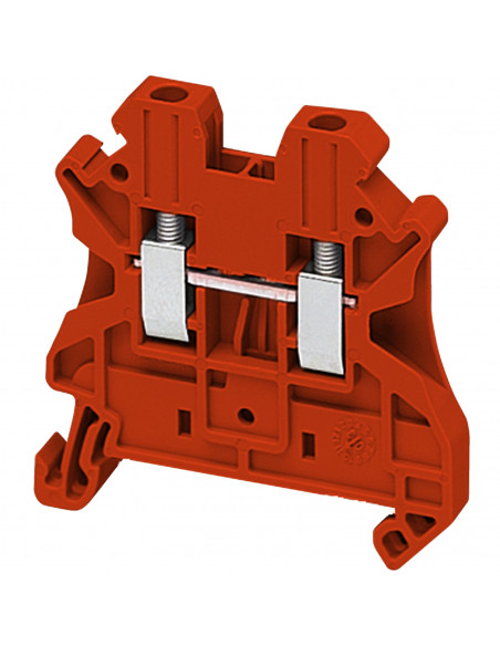 Borne à vis passant 2 points 2,5mm² rouge SCHNEIDER NSYTRV22RD