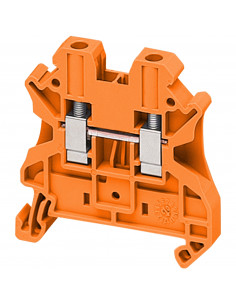 Borne à vis passant 2 points 4mm² orange SCHNEIDER NSYTRV42AR