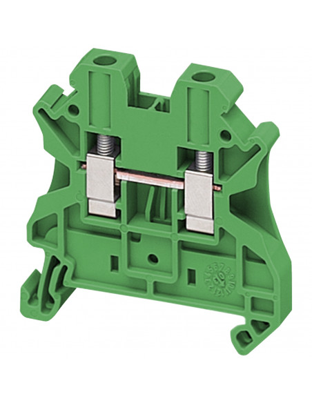 Borne à vis passant 2 points 4mm² vert SCHNEIDER NSYTRV42GN