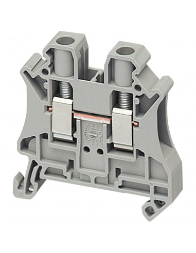 Borne à vis passant 2 points 6mm² gris SCHNEIDER NSYTRV62